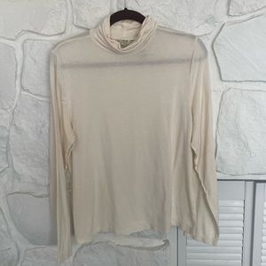 Cream Colored Turtleneck Top long sleeve XL by Belongings